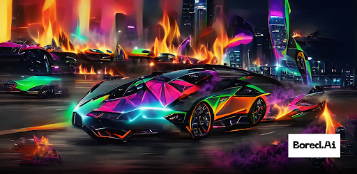 HD wallpaper: black car, neon, Lamborghini, vehicle, artwork, rear view,  illuminated | Wallpaper Flare