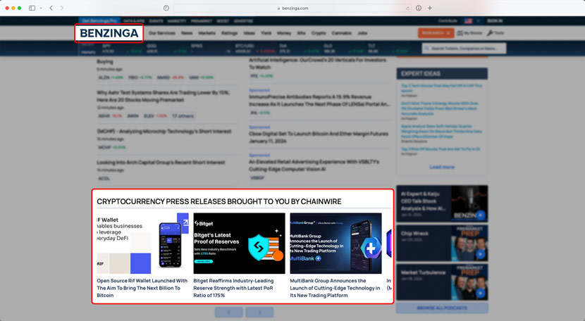 benzinga_homepage