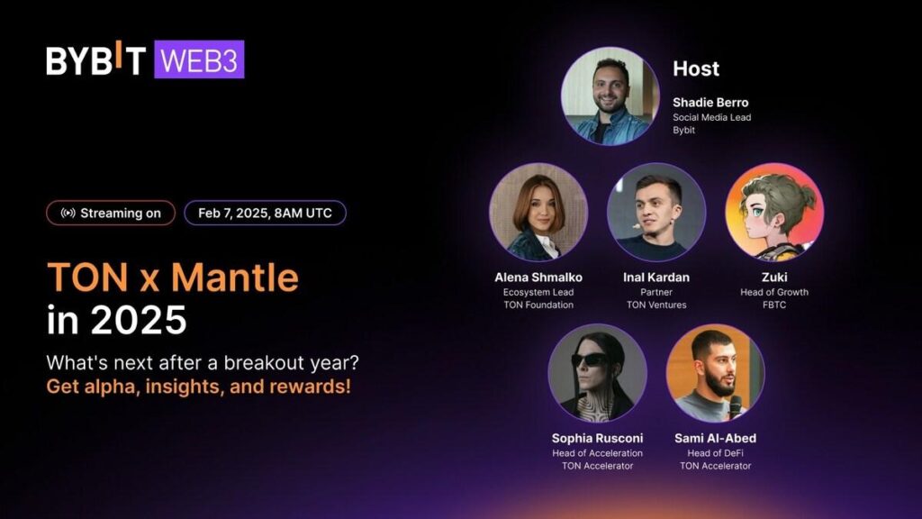 TON and Mantle Set to Reveal 2025 Infrastructure Investments & Incubation Roadmap on Bybit Web3 Livestream