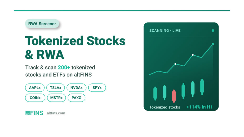 altFINS Introduces Tokenized Stocks and ETFs to Crypto Analytics Service