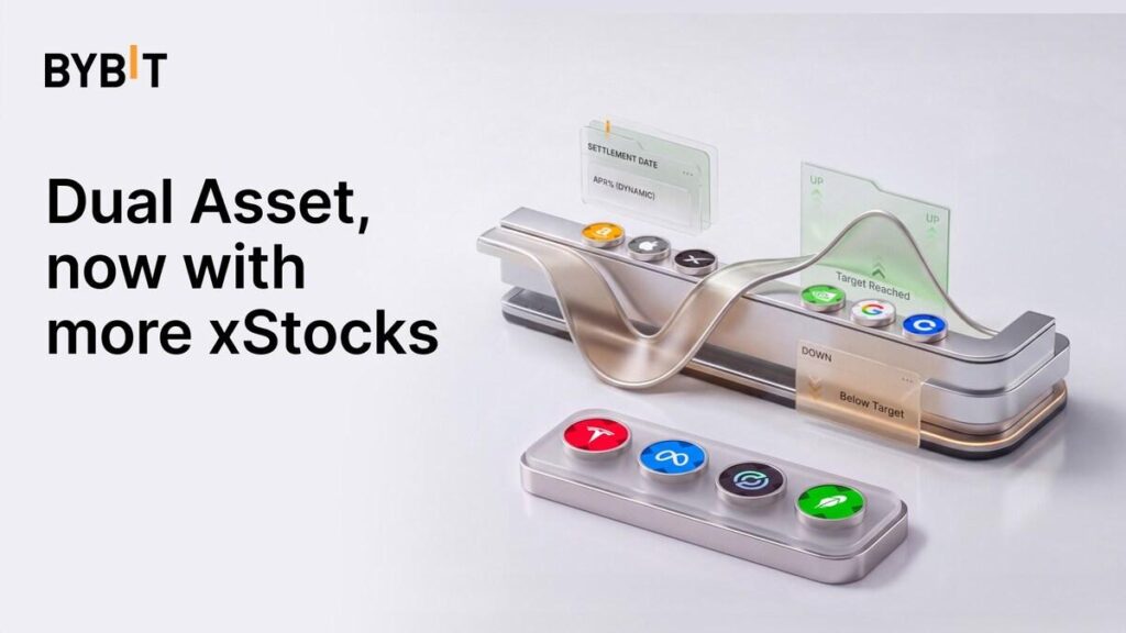 Bybit Dual Asset Adds Four New xStocks, Broadening Options for Tokenized Equities